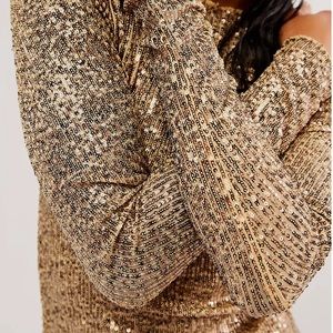 NWT- Free People Gold Rush Top